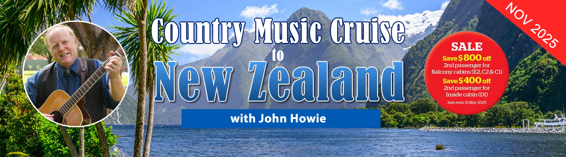 2025 Country Music Cruise to New Zealand