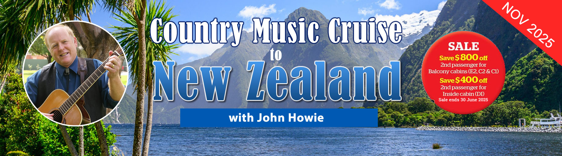 2025 Country Music Cruise to New Zealand