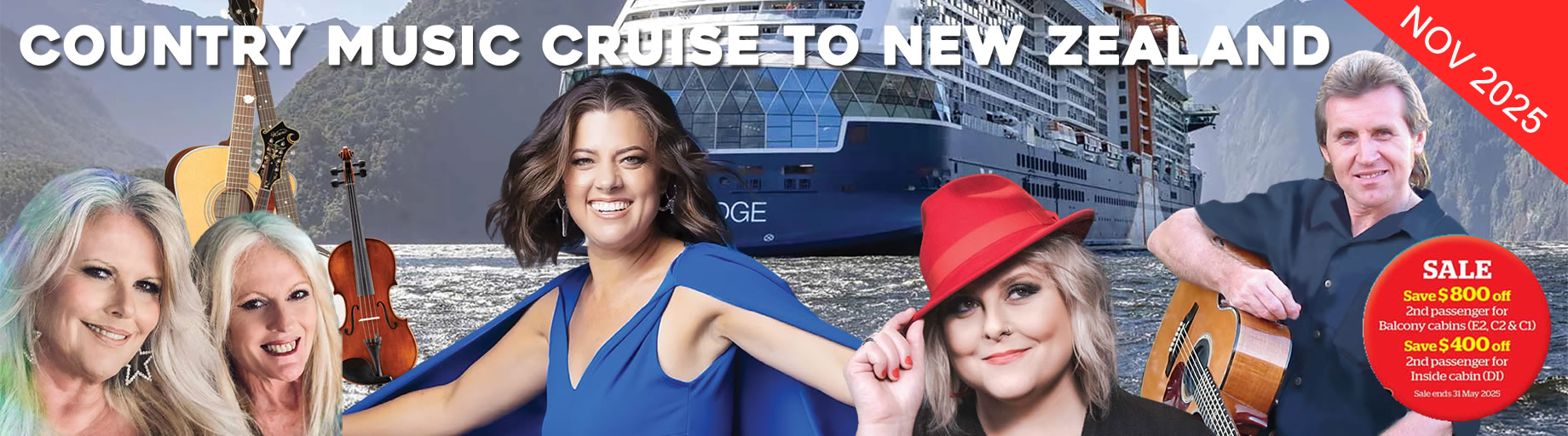 2025 Country Music Cruise to New Zealand